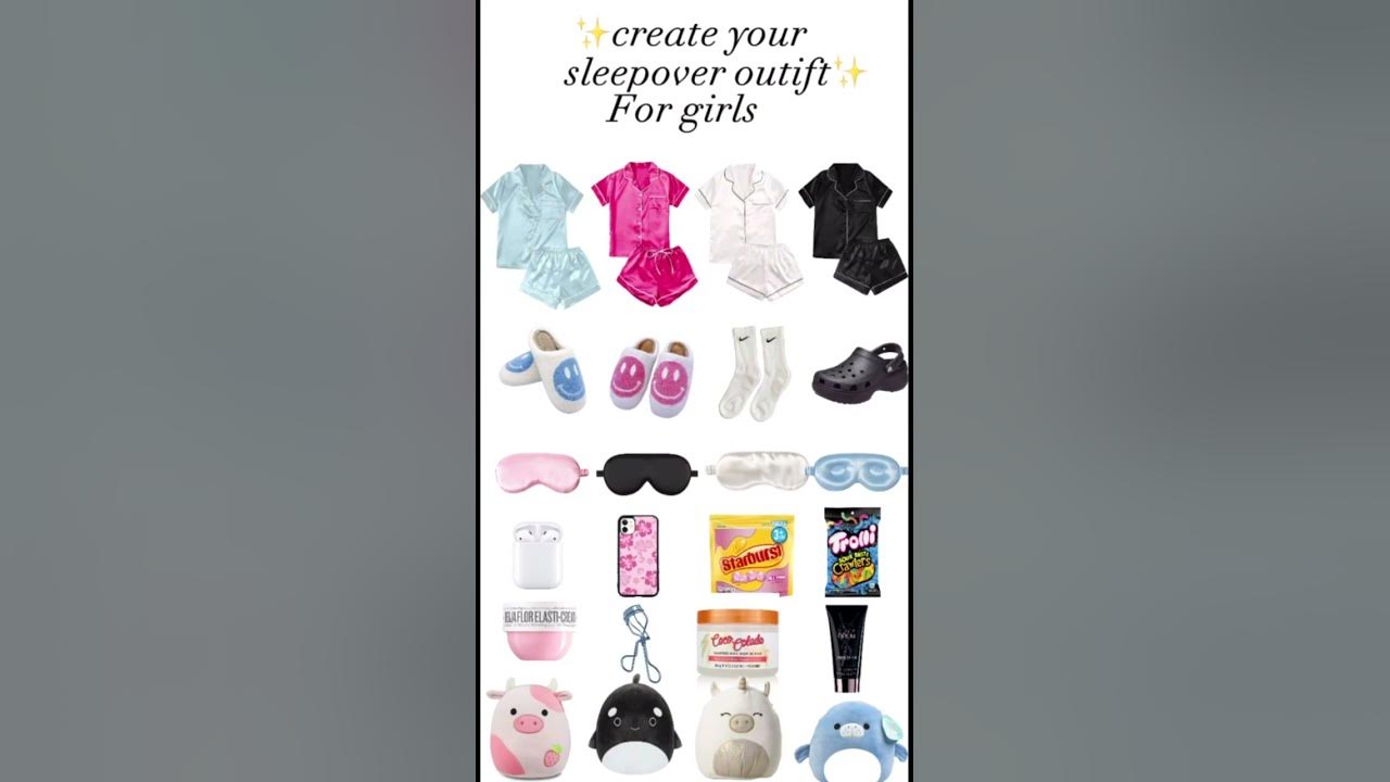 ⚡️make your sleepover outfit⚡️ !! (For girls) 🎀🛍💕 #cute #sleepover #partyinusa #Pinappleglossy