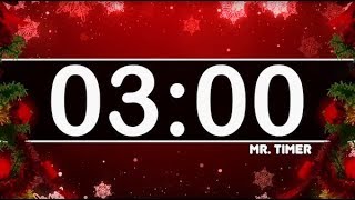3 Minute Timer with Christmas Music! Countdown Timer for Kids! Festive Holiday Instrumental!
