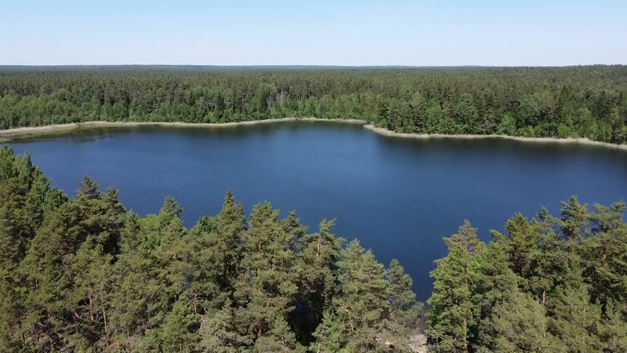Озеро Малое святое и река Теша Нижегородской области с высоты