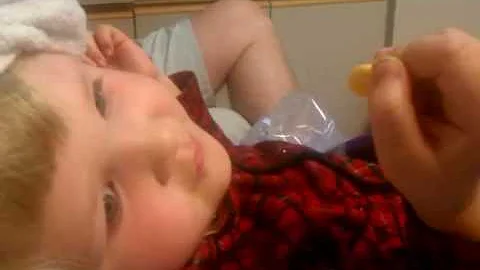 Abigail at the hospital bored "Death to Goldfish b...