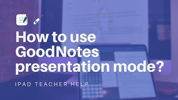 How to use GoodNotes app in presentation mode & a laser pointer on iPad as a visualiser via AirPlay?