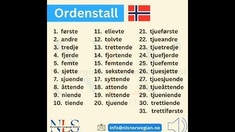 Number | Learn Norwegian