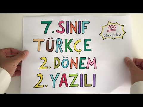 7. Sınıf Türkçe 2. Dönem 2. Yazılı