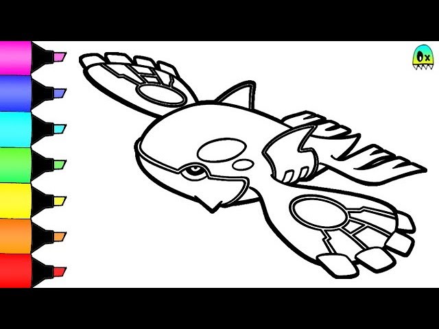 Pokemon Coloring Pages Kyogre Colouring Book Fun For Kids Youtube