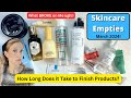 Skincare empties how long to finish products why i go back to affordable picks