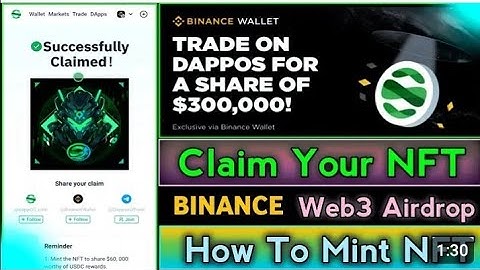 dappOS Airdrop || Binance Web3 Wallet || Mint Free NFT and Earn USDC Reward || How to Participate