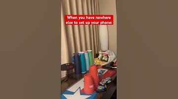 When you have nowhere else to set up your phone: #sportstacking #cupstacking #shorts #funny #japan