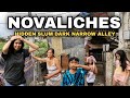 Hidden slum  intense walk at dark narrow alley in novaliches qc metro manila philippines 4k 