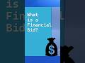 What is a Financial Bid in a Tender? Explained in 30 Seconds #shorts #tenderinsights #tender