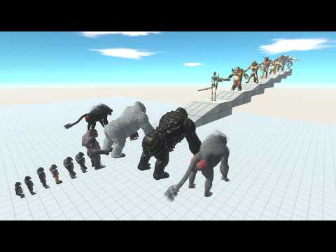 The Rise of King: Gorilla Evolution vs 7 Bosses in ARBS