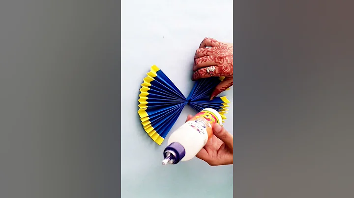 How to make paper fan/diy paper craft/cute origami #shorts video