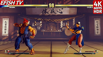 Akuma vs Chun-Li (Hardest AI) - Street Fighter V