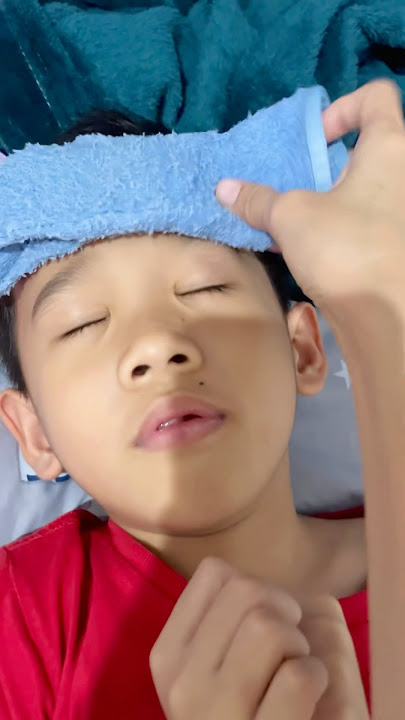 Keizo has a high fever but suddenly after taking medicine?