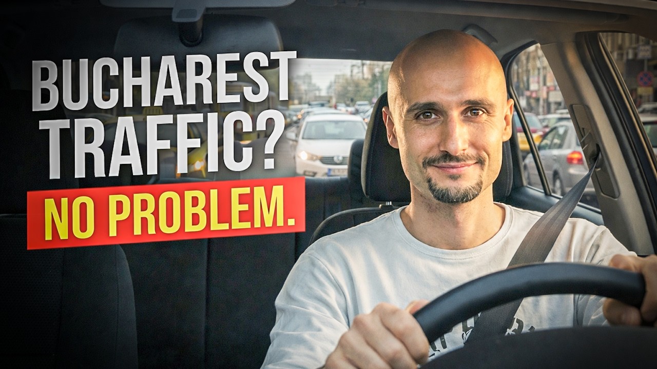 Almost bumper-to-bumper traffic, but it isn’t a problem for me | Bucharest Dashcam