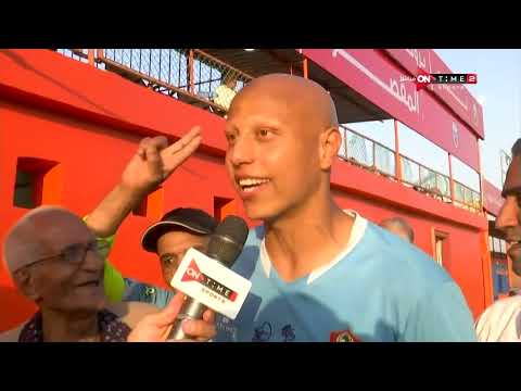 ستاد مصر عمرو الجزار لاعب نادي غزل المحلة بعد الصعود لدوري نايل