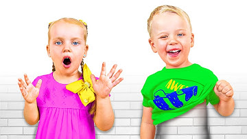 Alex Play Hide and Seek with Gaby and Magic Cloak | Mommy and Gaby Pretend Play with Makeup Toys