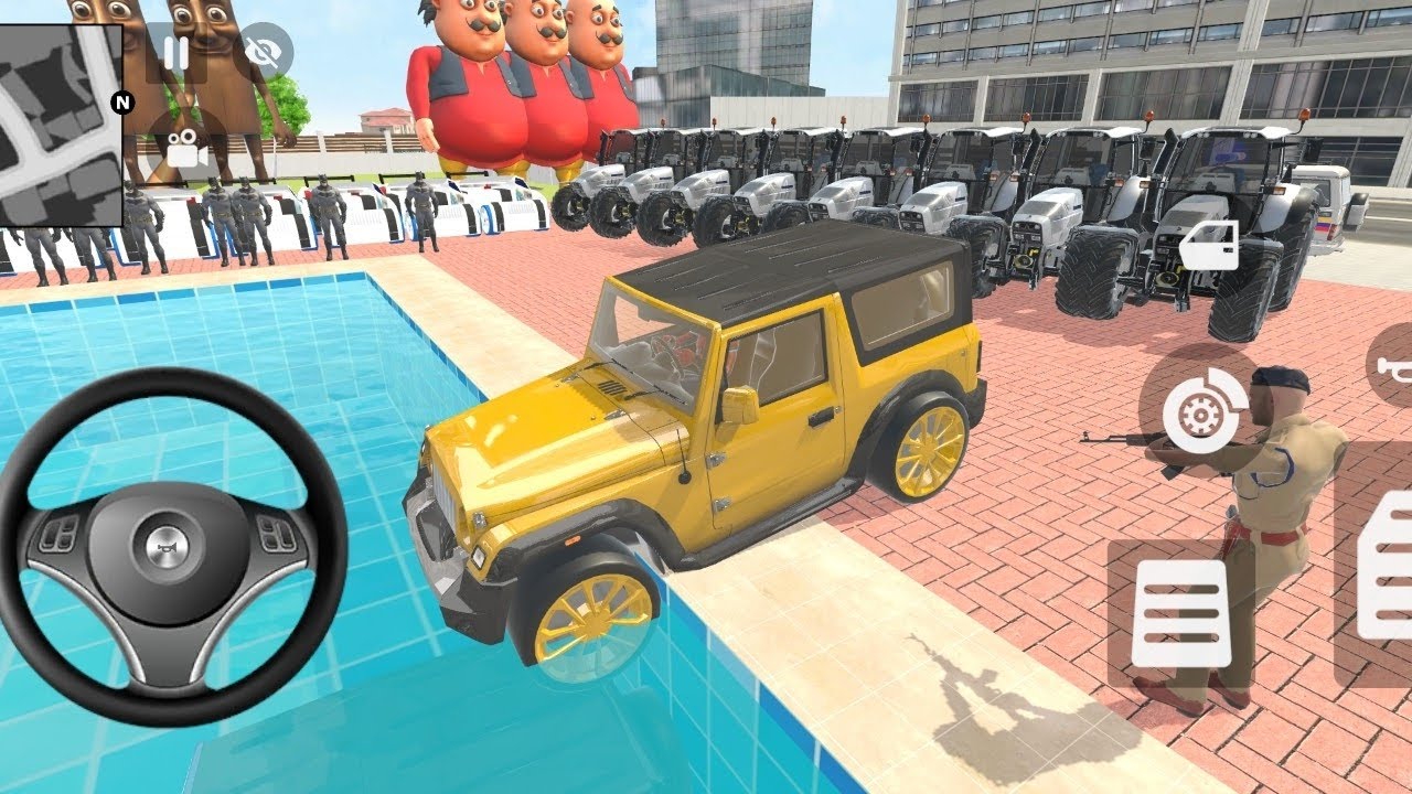 😍🤯Franklin Kari1️⃣ police car modified 2️⃣ 🚨 spiderman 3d😘💥 indian Theft auto simulator 🥳💥