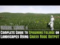 UE4: Complete Guide to Spawning Foliage on Landscapes Using Grass Node Output