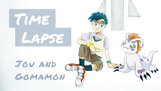 【Speedpaint】Jou and Gomamon || Digimon Series
