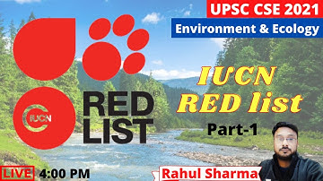 UPSC 2021: IUCN Red List 2021 | Environment & Ecology | UPSC | Rahul Sharma | EduLearn