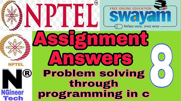 Problem solving through programming in c|| week 8 assignment 8 answers || Nptel