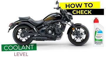 How to check the coolant level on a Kawasaki Vulcan S