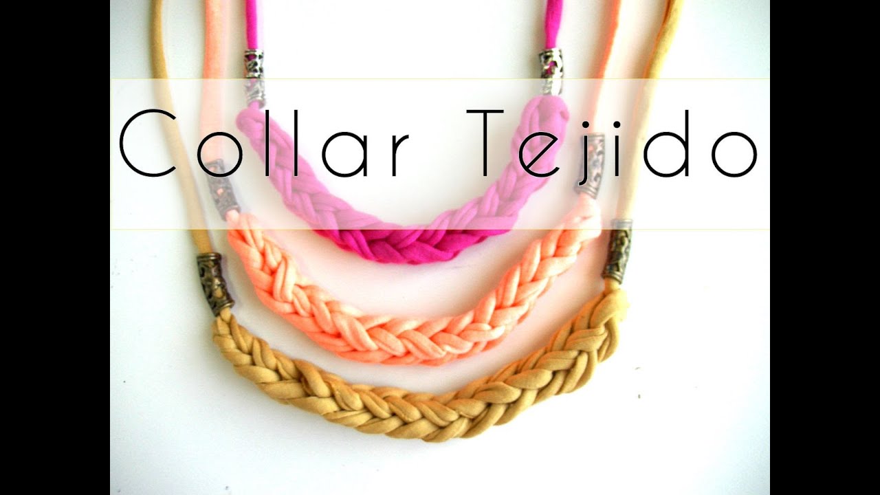 Manualidades DIY - Collar de nudos tejido con trapillo