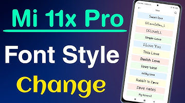 Mi 11x Pro Font Style Settings | How to Change Font Style in Mi 11x Pro