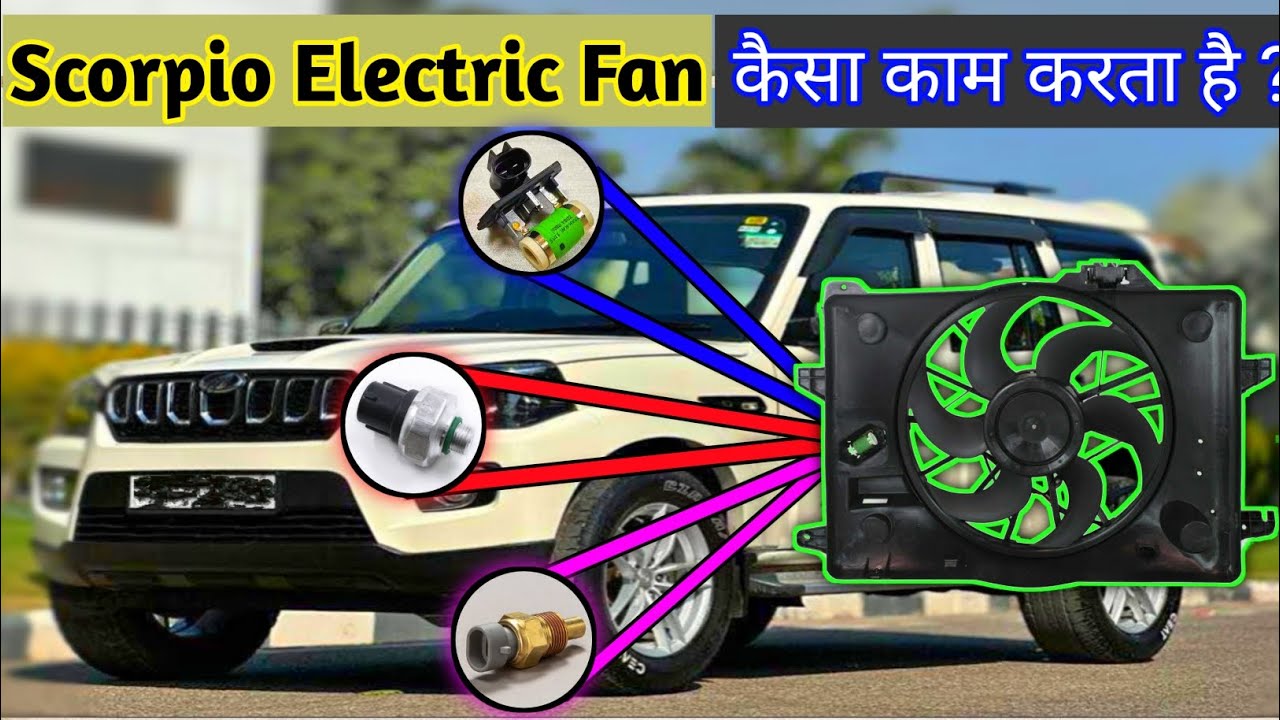 Scorpio Electric Fan wiring Circuit // Radiator Or Condenser Fan kaisa