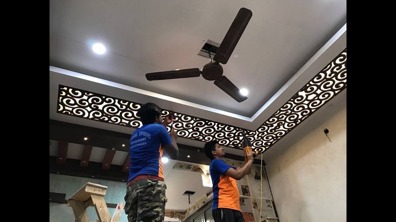 Mdf ज ल False Ceiling म क स लग य Mdf Jali Fitting In False Ceiling 2019