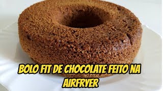 Bolo FIT de chocolate feito na airfryer