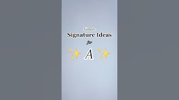 Simple Signature Ideas for Letter “A” Names #art #name #signature