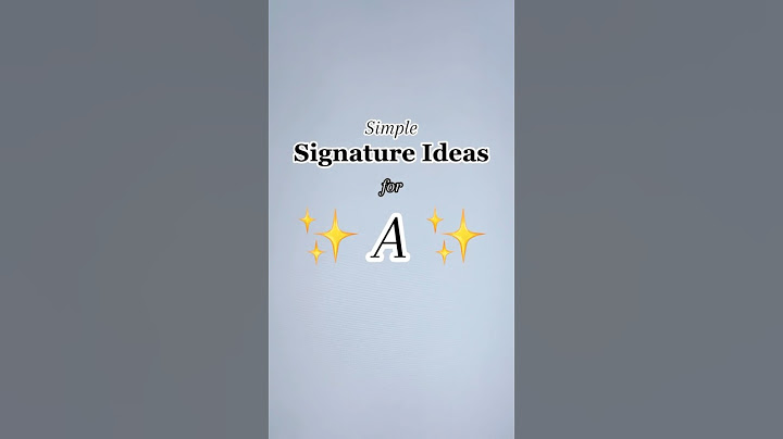 Simple Signature Ideas for Letter “A” Names #art #name #signature