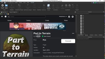 How to use a simple Part To Terrain Plugin on Roblox Studio