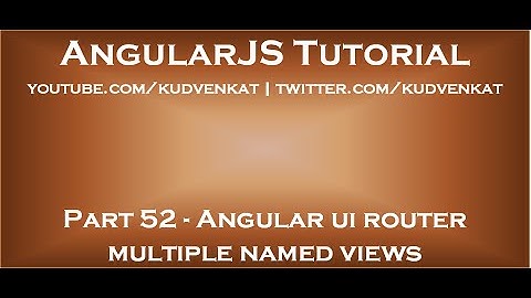 Angular UI-router met meerdere benoemde weergaven