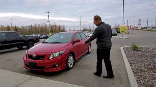 2009 Toyota Corolla S With Sunroof, Ac And Aux Input Stock