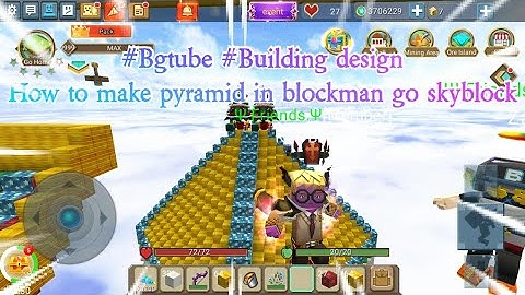 #Bgtube #Building design How to make pyramid in blockman go skyblock