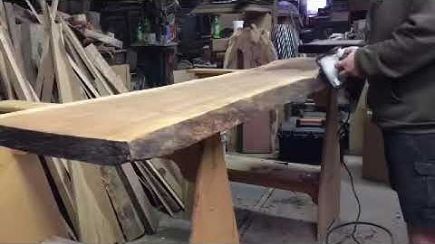 How to Edge Condition a Live Edge Slab Table with the Restorer