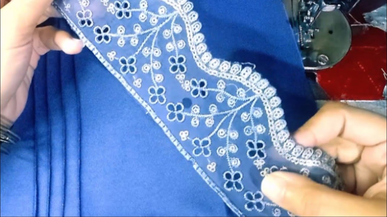 Organza lace patch lagane ka sahi tarika|How to attach Organza Patch