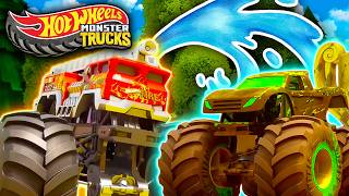🫧 Can 5-Alarm Get Gunkster CLEAN?! | Hot Wheels Monster Trucks