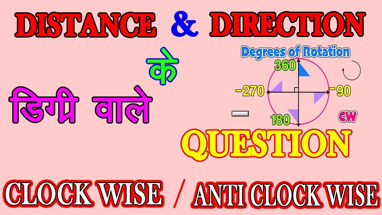 Clockwise and Anticlockwise reasoning tricksDistance and direction