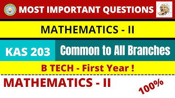 MATHEMATICS - 2  🔥🔥🔥 || KAS 203 || #Engineering #AKTU #2022