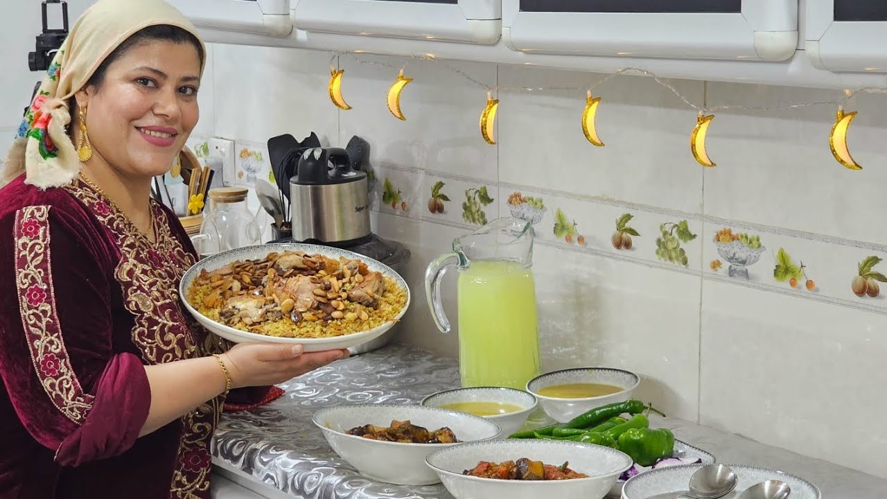 برغل ومرقة بازنجان بطريقة سهلة وسريعة مع روكان 🌙