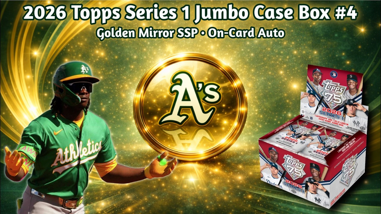 🪞Золотое зеркало SSP🪞 2026 Topps Series 1 Jumbo Case Box #4 — 1991 Автограф • Желтая радужная фол...