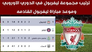 ترتيب مجموعة ليفربول في الدوري الاوروبي