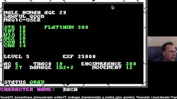 Previous Live Stream of AD&D Curse of the Azure Bonds Sneaky Thieves / Iron Man Challenge - Part 1