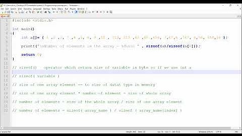 how to calculate number of elements in an array using sizeof operator