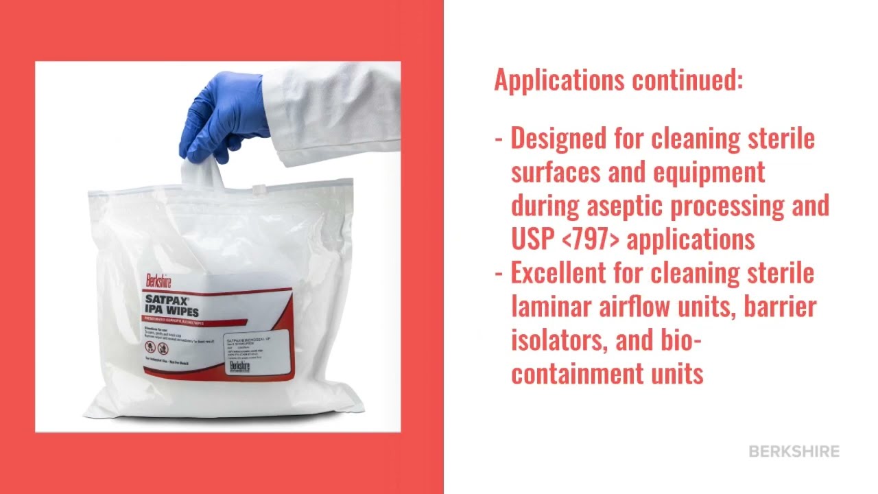 SatPax® 100 IPA Wipes