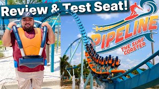 Pipeline Surf Coaster Media Preview! Pipeline Roller Coaster Review! Pipeline Coaster Test Seat 2023