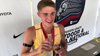 Cooper Lutkenhaus after winning 2026 US 800m title at age 17